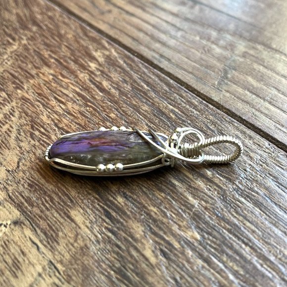 NEW Dark Purple *Charoite* Pendant | Silver Wrapped | Stone of Transformation - Picture 6 of 9